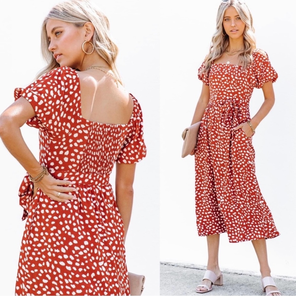 Women's Red Polka Dot Dress